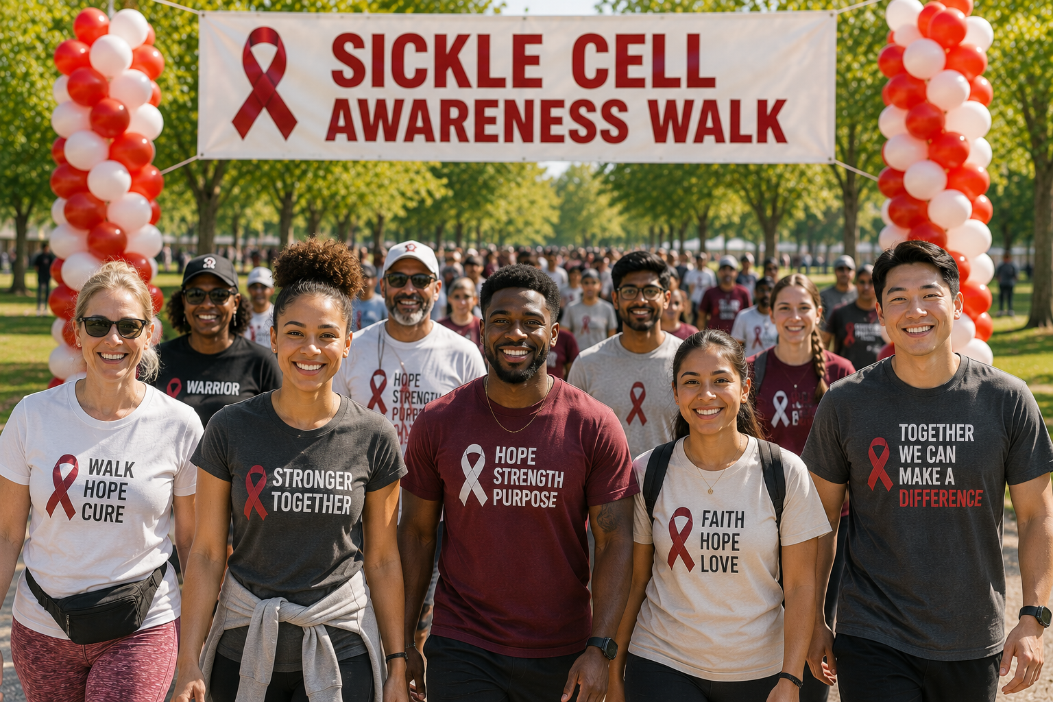 Participants at a Sickle Cell Awareness Walk