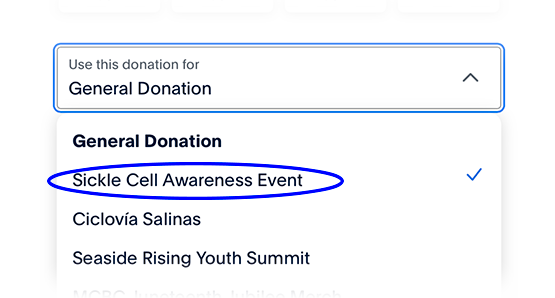 donate to sickle cell awareness